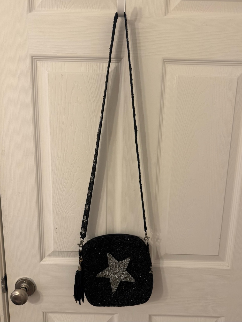 Womenβs Moyna Metallic Star Hand
Beaded Shoulder Bag